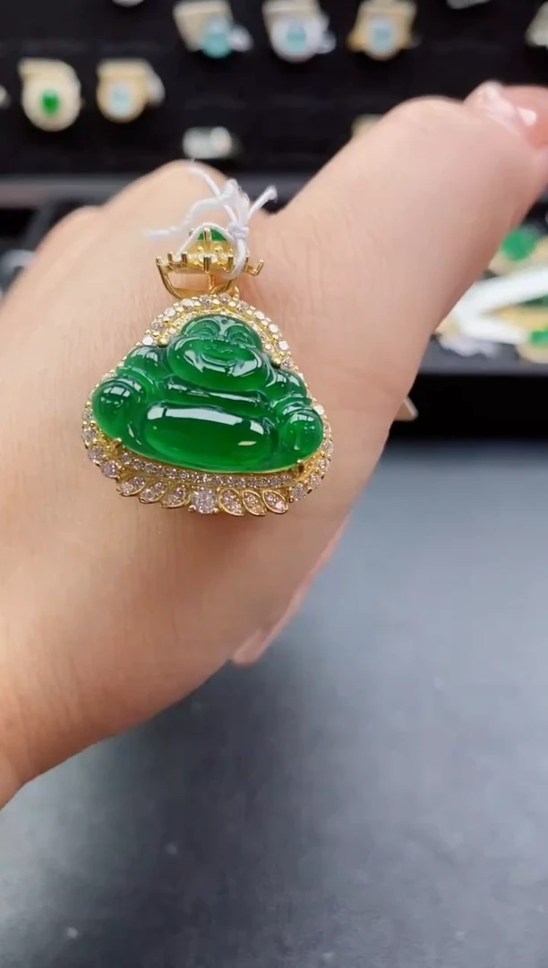 吊坠(赠链)银S925镶嵌翡翠1