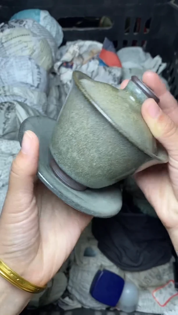 【闪购商品】茶盏灰贝盖碗 盏三疯建盏茶器