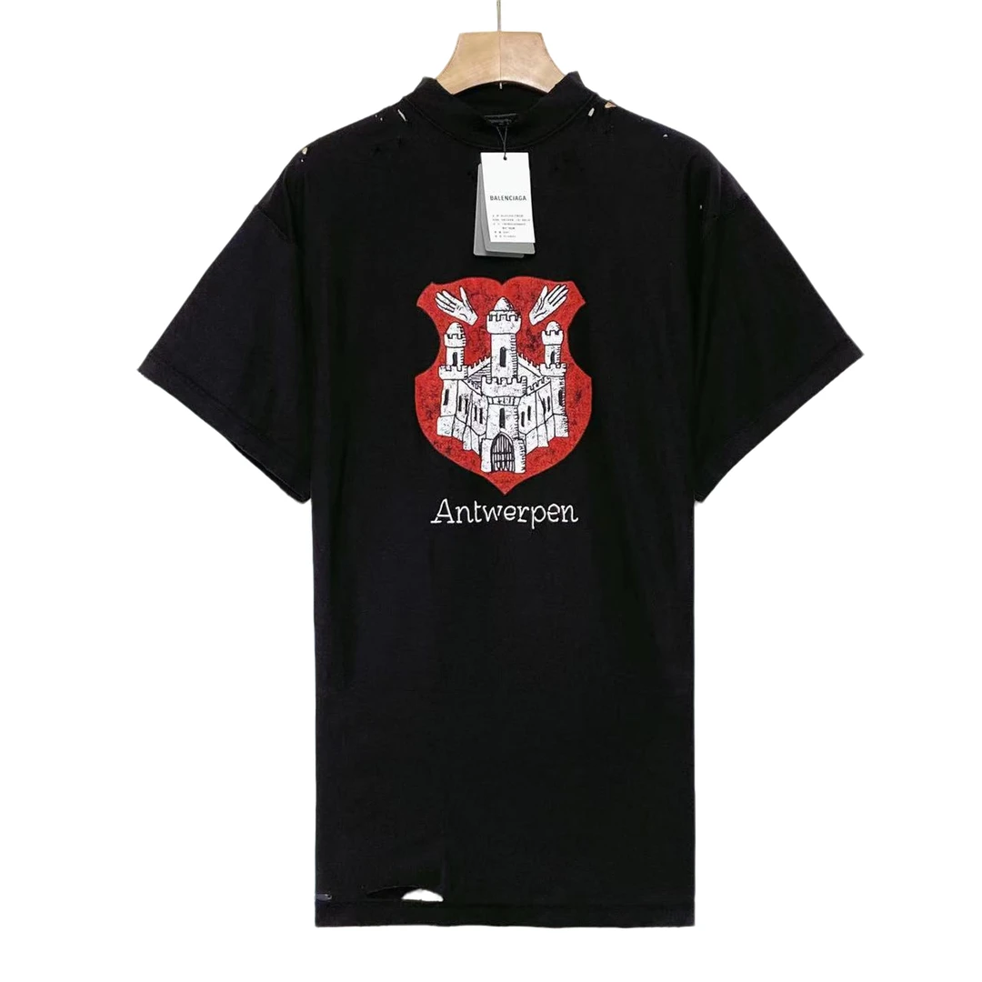 全新未使用 Balenciaga/巴黎世家 时尚 印花 短袖/1码/XG-Y21391
