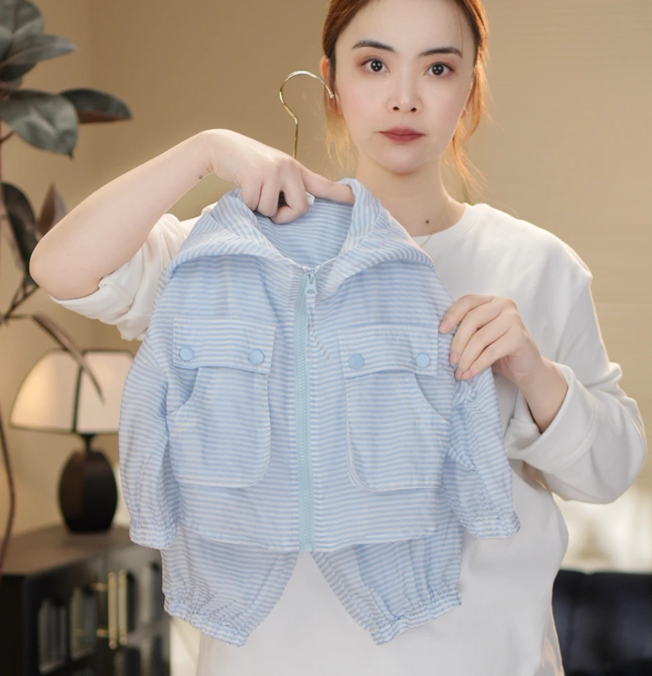 【现货蓝天】2025夏季韩流时尚原创设计便携式男女童儿童套装26830