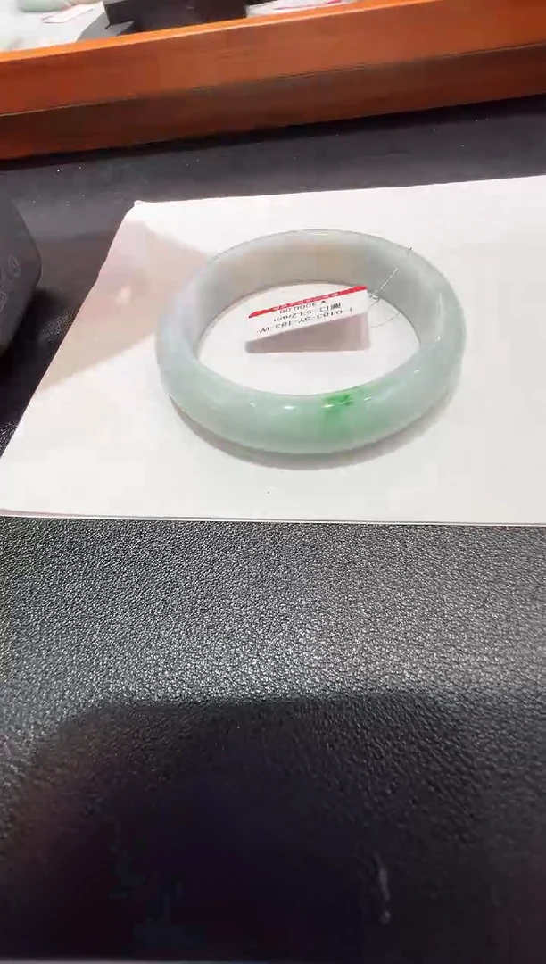 纯天然缅甸A货翡翠手镯53-54mm-纹-183号