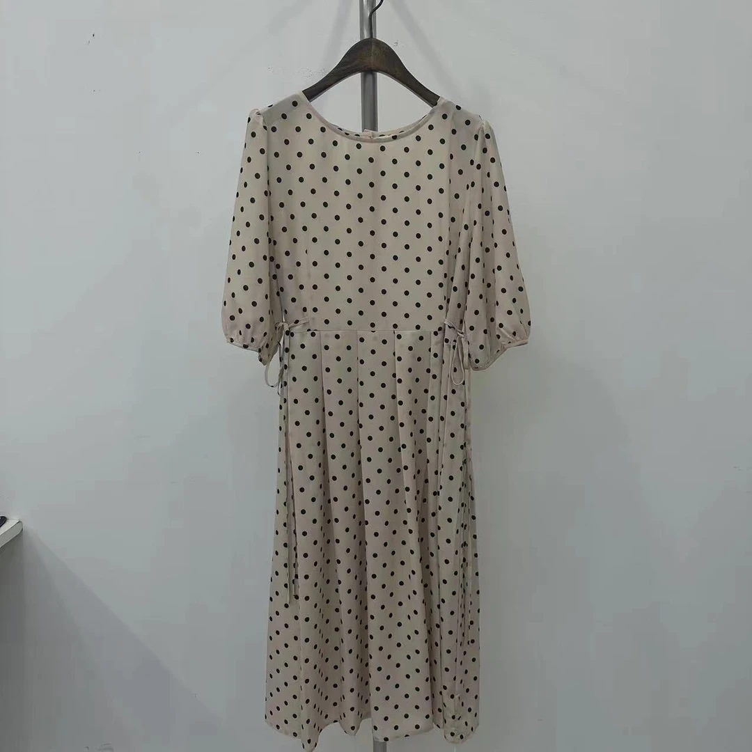 S537【专属】新款韩版波点收腰连衣裙RS-SYMJ24BL90066