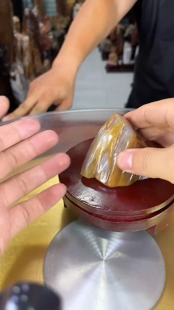 缅甸天然树化玉摆件