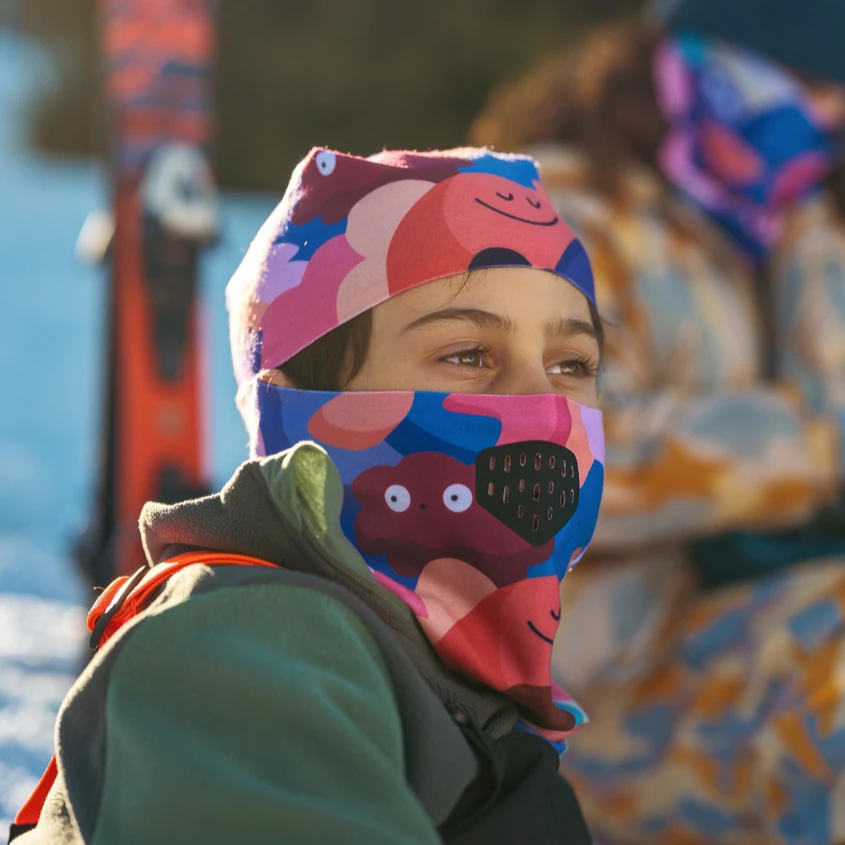 BUFF儿童滑雪护脸面罩透气抓绒保暖秋冬户外骑行面巾防寒包头加厚