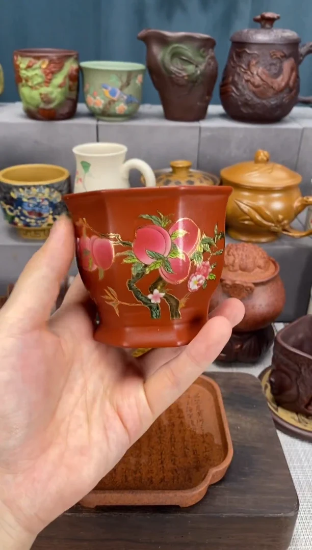 茶杯紫砂宜兴原矿紫砂