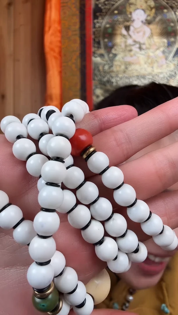 铁合金花岗石藏式风格珠串