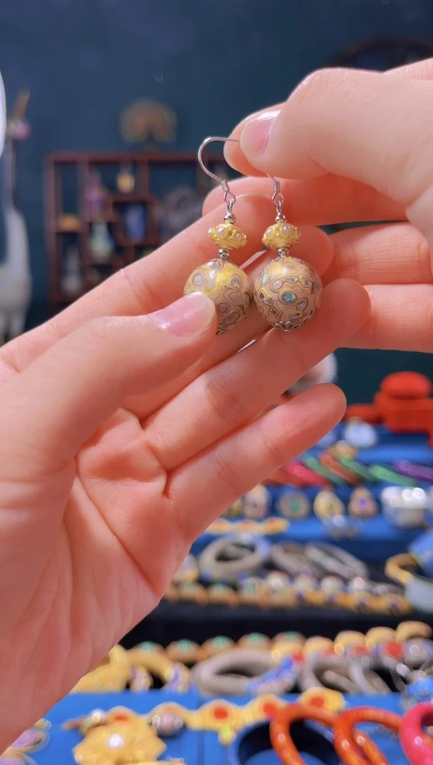 【闪购商品】非遗绝技 犀皮漆耳环 米