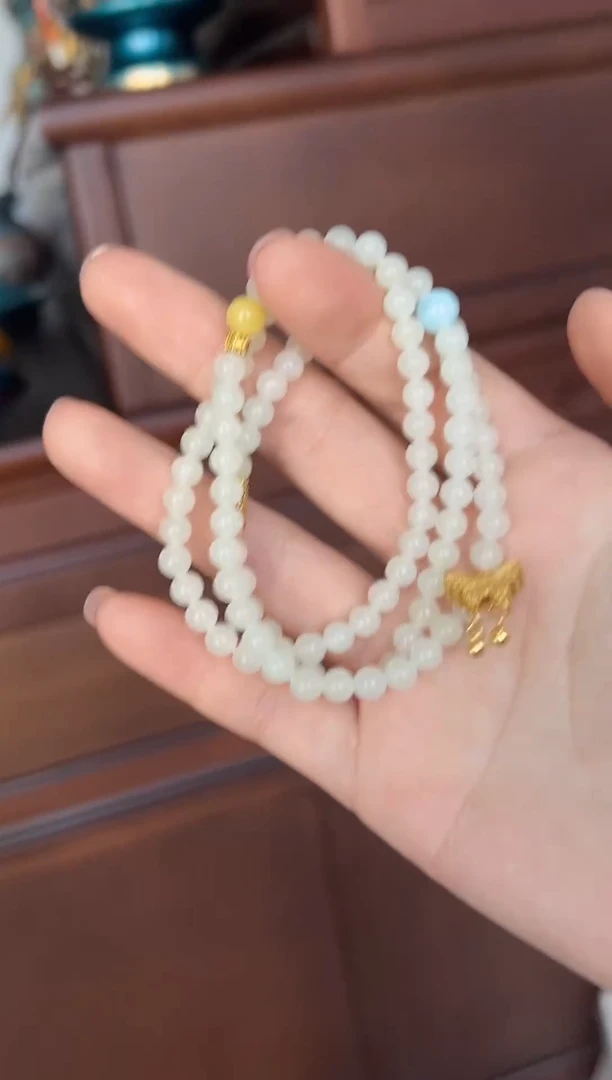 【闪购商品】和田玉（白玉）手串未镶嵌和田玉白玉多圈手串