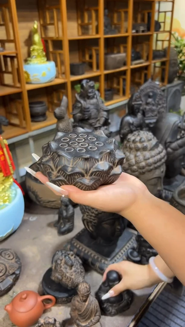 陶土莲蓬实心底座