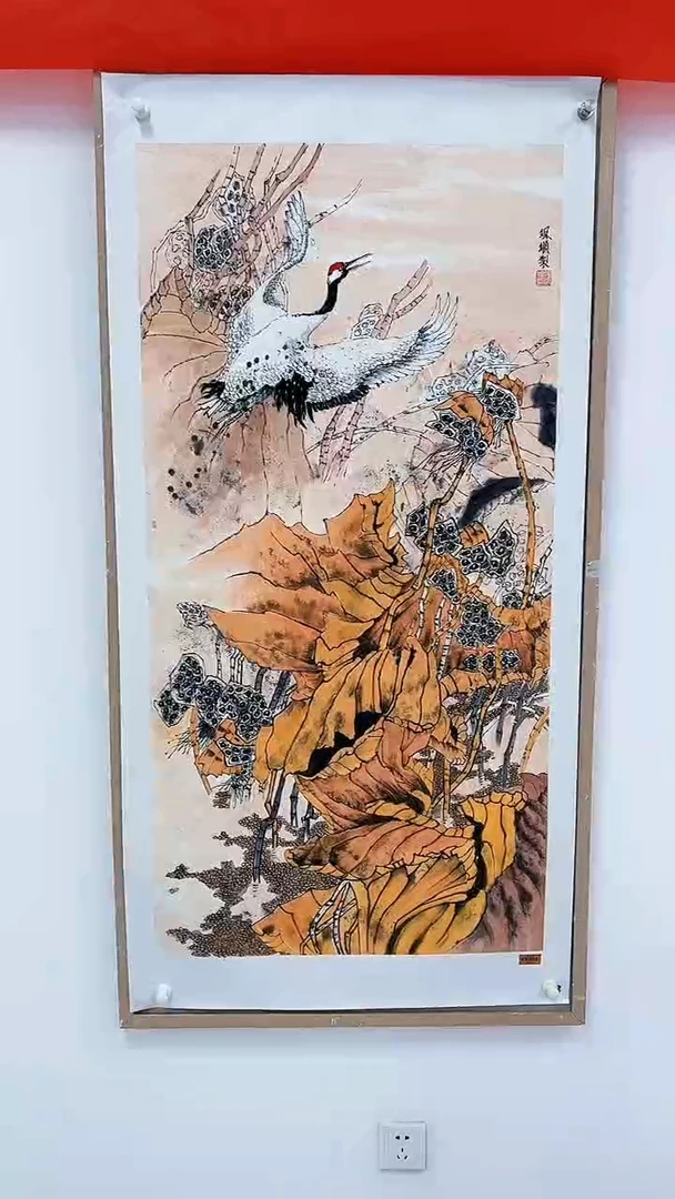 【闪购商品】绘画杨风顺绘画8平尺花鸟金奖紫袍作品