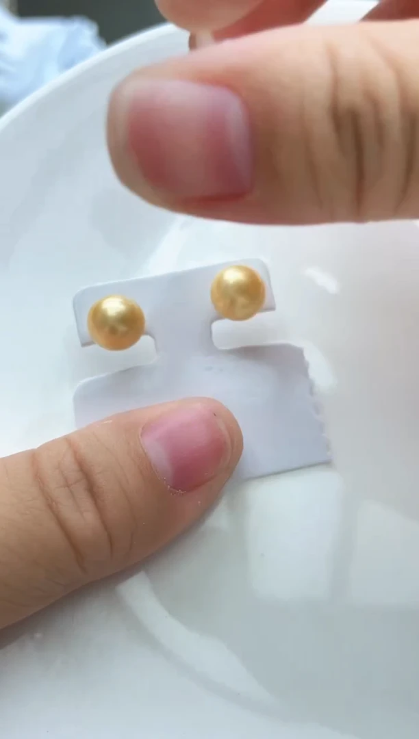 金色耳钉  8mm+