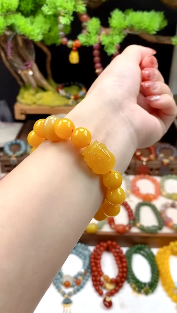 未镶嵌玛瑙手饰黄玛瑙12mm