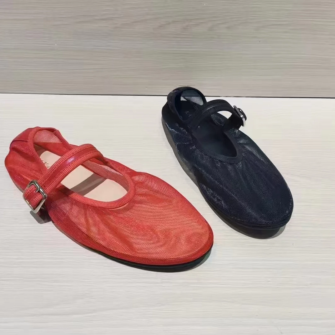 2025卡卡诺亚2169 时尚减龄网面玛丽珍舒适休闲浅口软底平底鞋