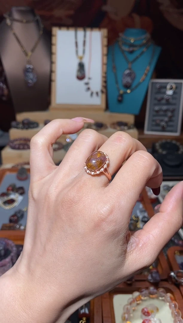 【闪购商品】水晶戒指未镶嵌极光紫钛