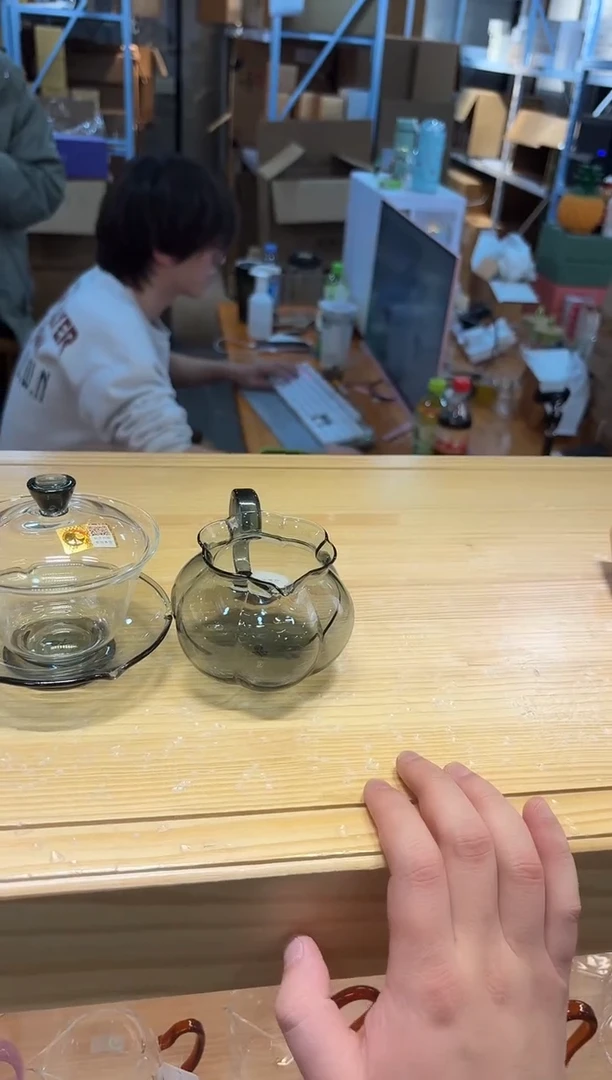 禾器荷叶盖碗烟灰+禾器纳福茶海烟灰