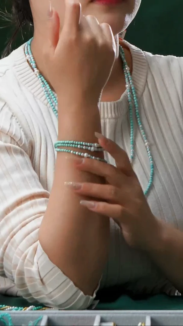 【闪购商品】绿松石手链银S925镶嵌发货一件