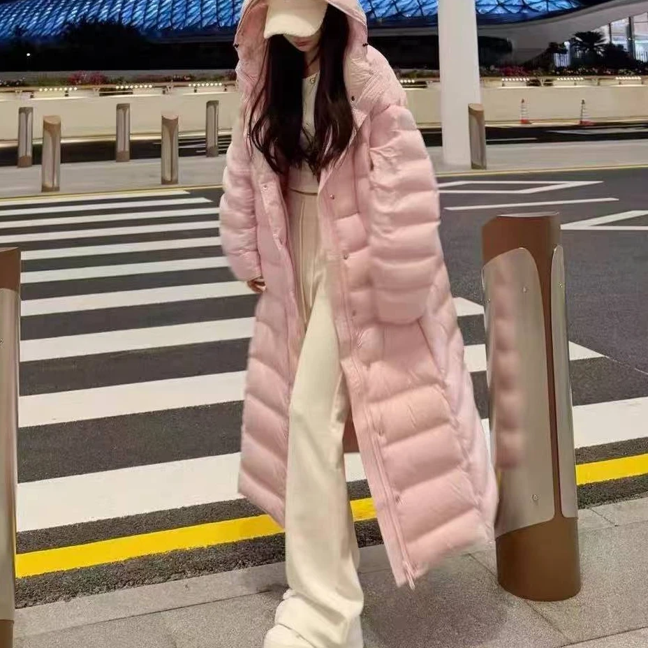 欧街-纯色长款面包服外套11193