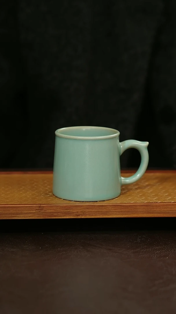 摆件陶原矿原釉汝宋汝瓷 马克杯