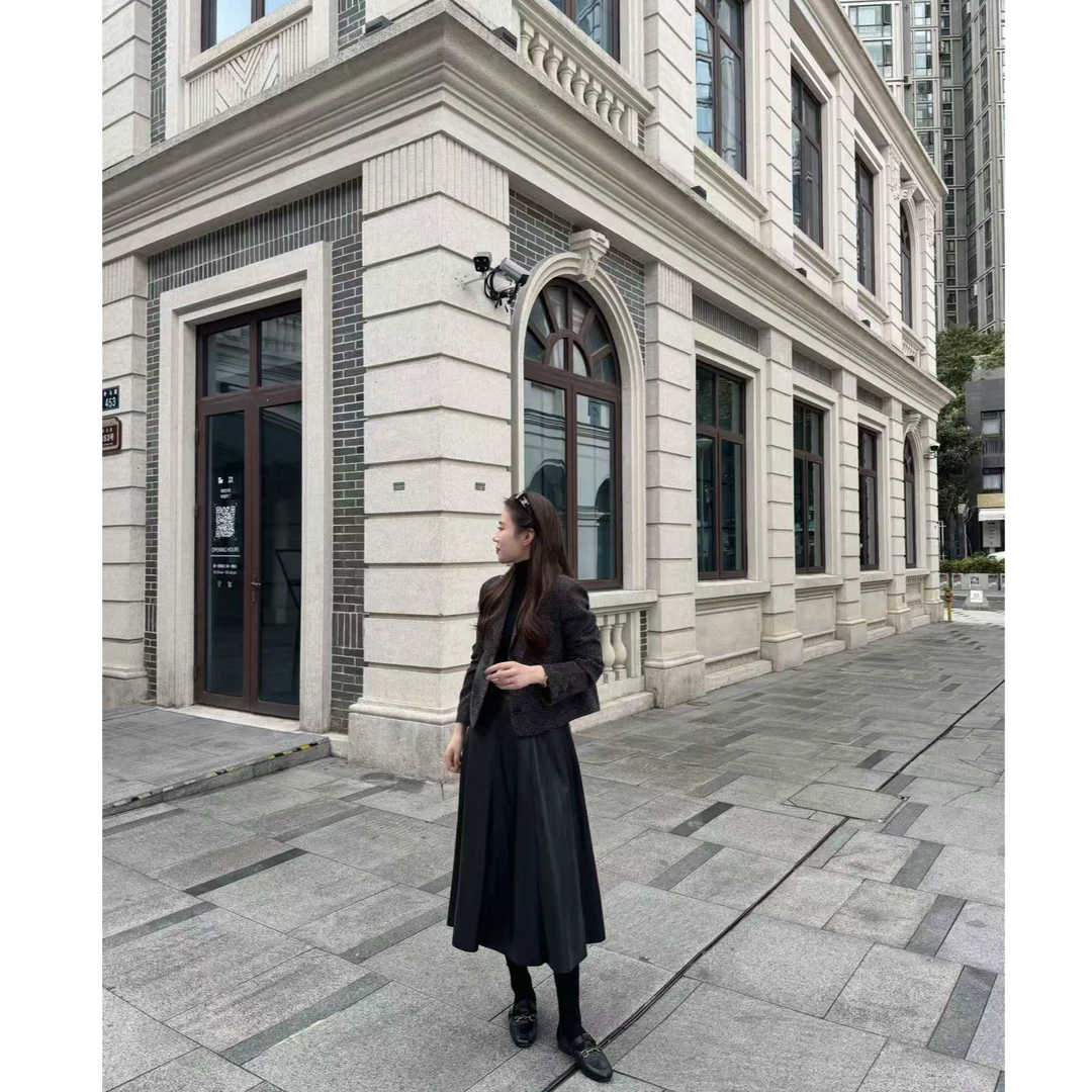 【梓铭】869~【黑松露可可】优雅气质修身显瘦西装外套女