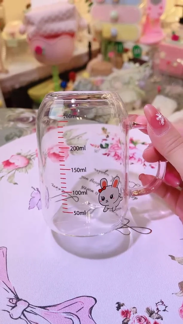 牛奶杯粉色——手工制作品质好！