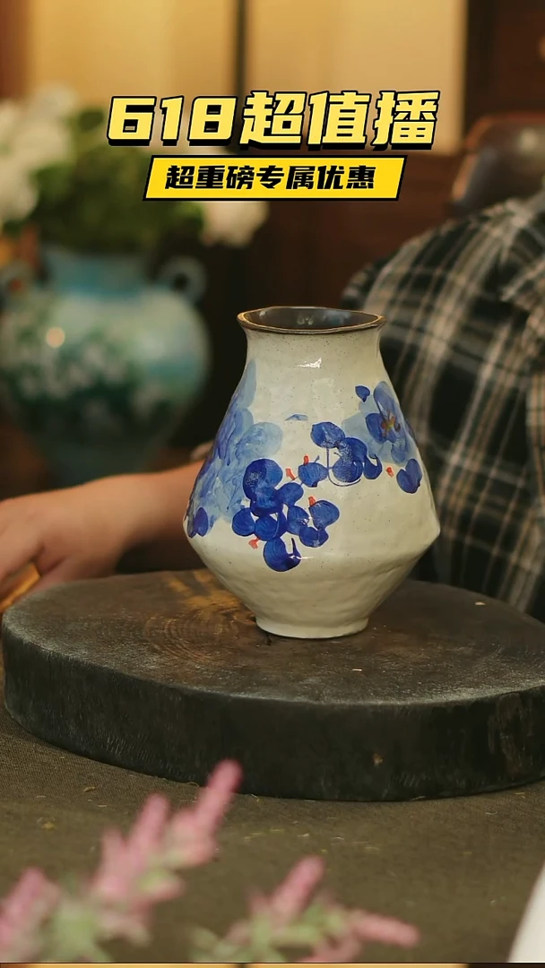 景德镇手工手绘花瓶