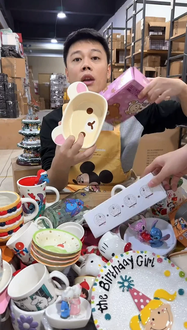 瓷片原盒熊妹深碗