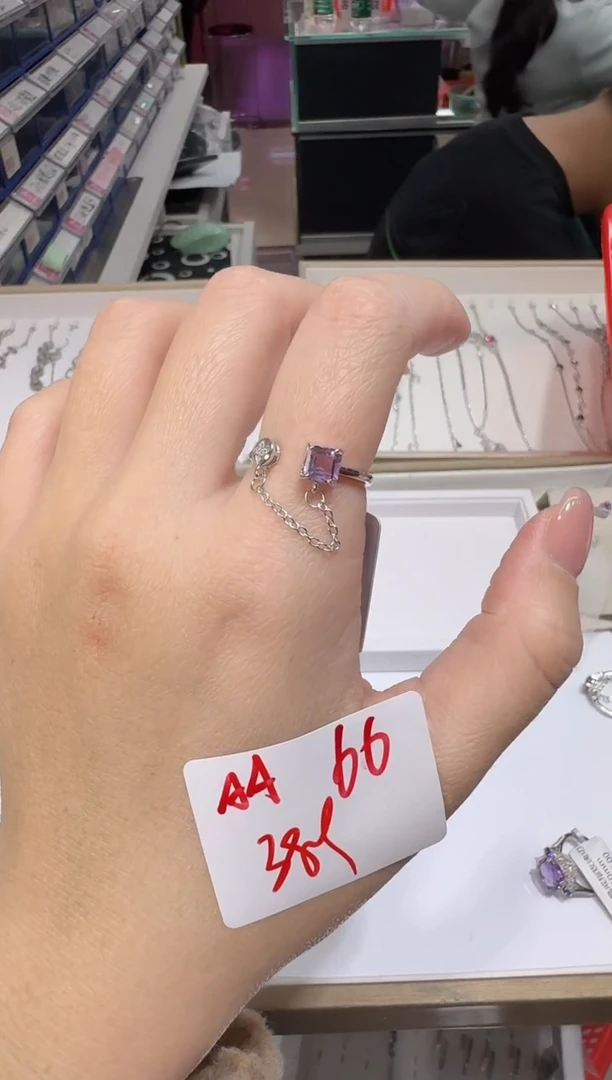 【闪购商品】水晶戒指银S925镶嵌多样性发一AA66