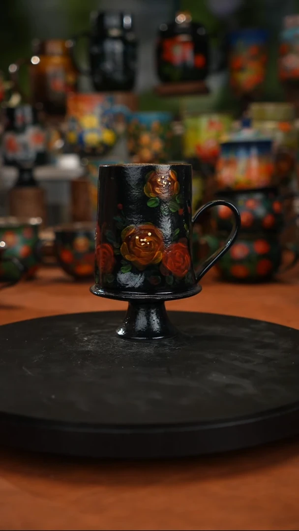 紫砂油画手绘釉下彩