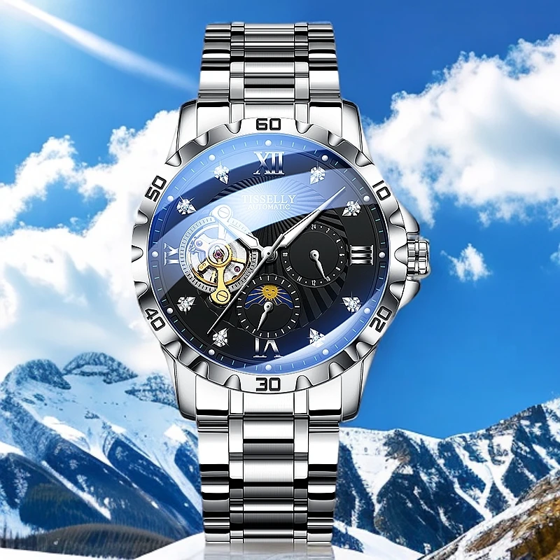 全新未使用 罗马假日系列 高奢时尚男士全自动机械腕表YH