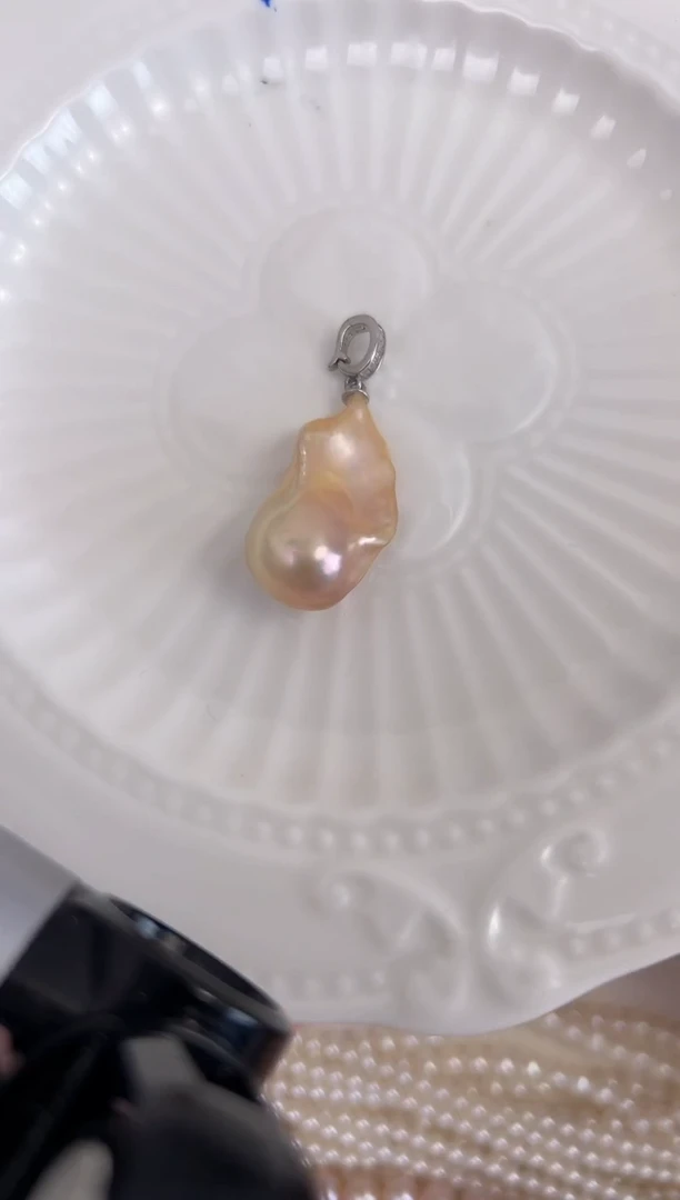 淡水珍珠银S925镶嵌颈饰z03