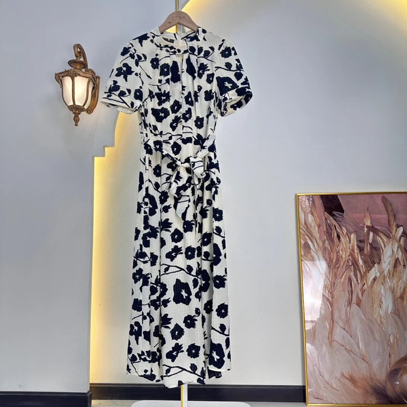 【HQ791】夏季连衣裙女新款妈妈时尚洋气显瘦长裙子夏裙