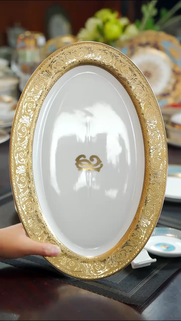 瓷片14英寸鱼盘   1个