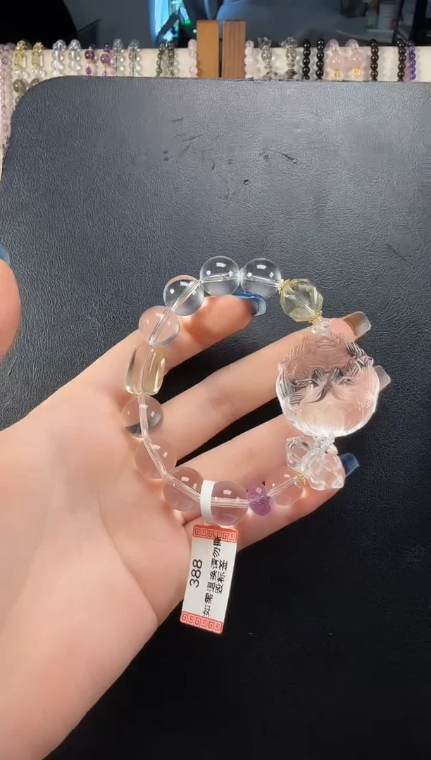 未镶嵌手链水晶白许愿手链