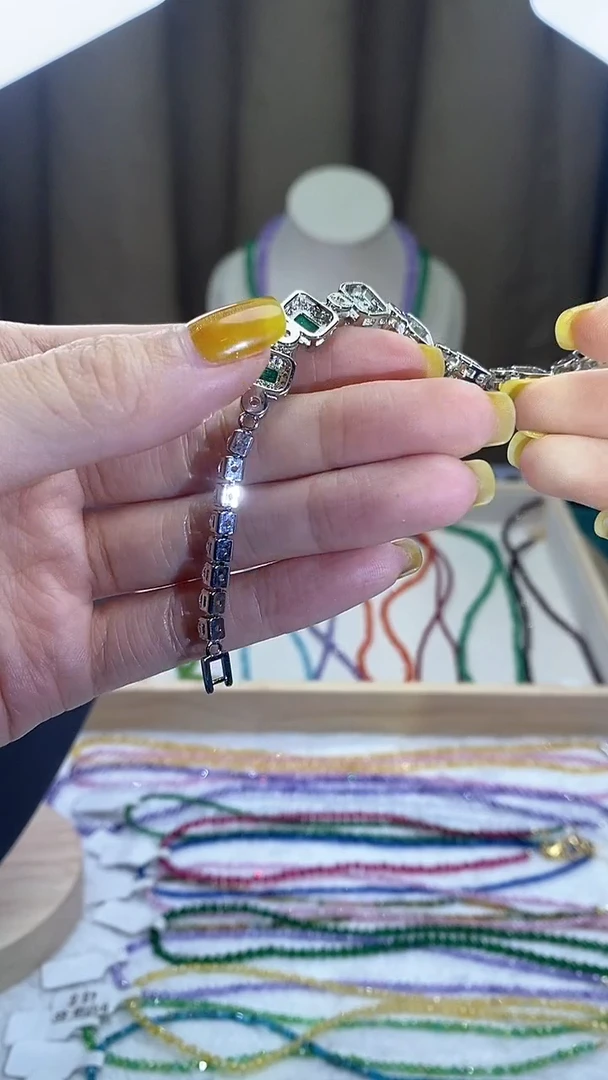 【闪购商品】祖母绿手链14K金镶嵌诗宁甄选珠宝SYZBA12