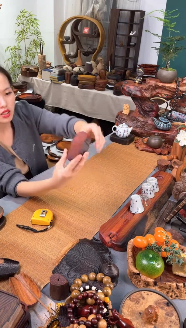浮力 缅甸花梨木随形杯垫