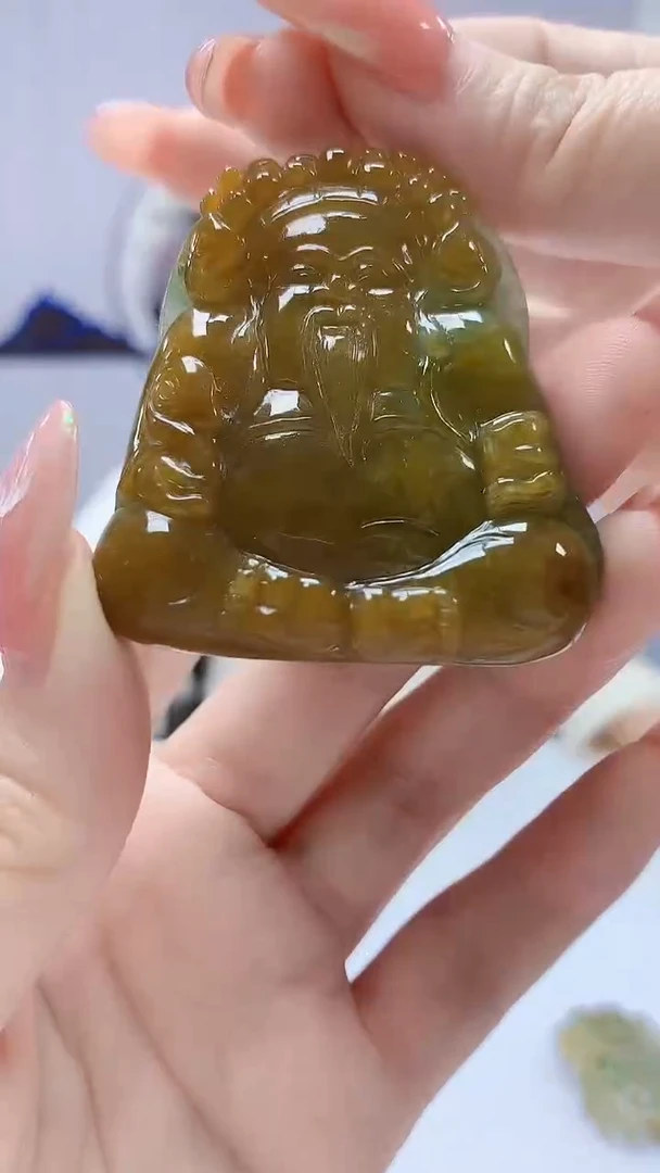 【闪购商品】定制翡翠未镶嵌4829DD-毛货挂件26