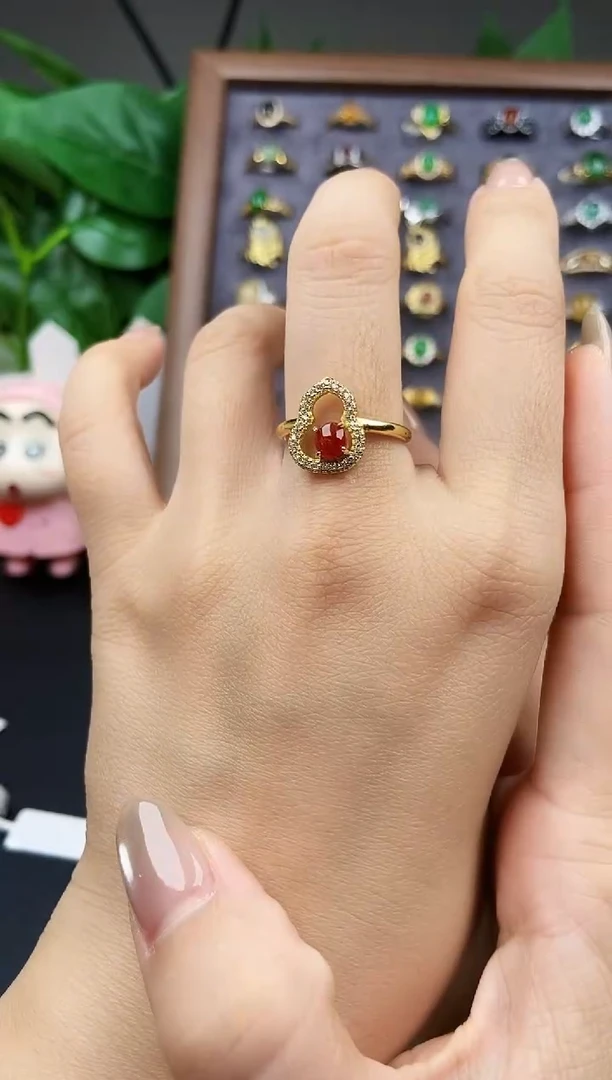 银S925镶嵌戒指翡翠12