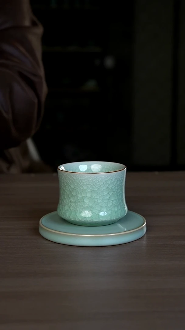 【闪购商品】杯豆绿冰片竹节杯一级