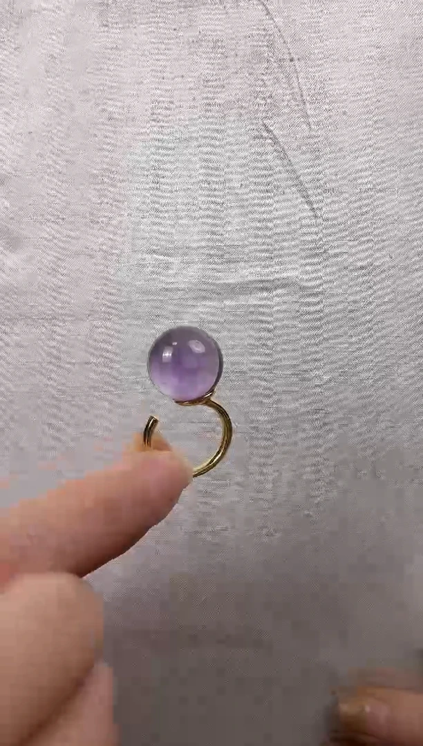 银S925镶嵌耳环水晶天然紫水晶