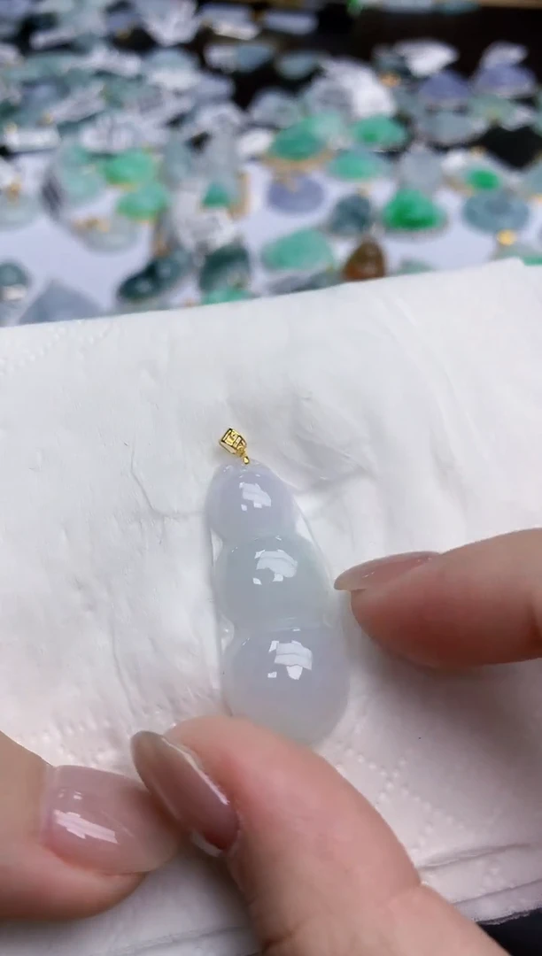 【闪购商品】翡翠颈饰18K金镶嵌天然缅甸翡翠A货