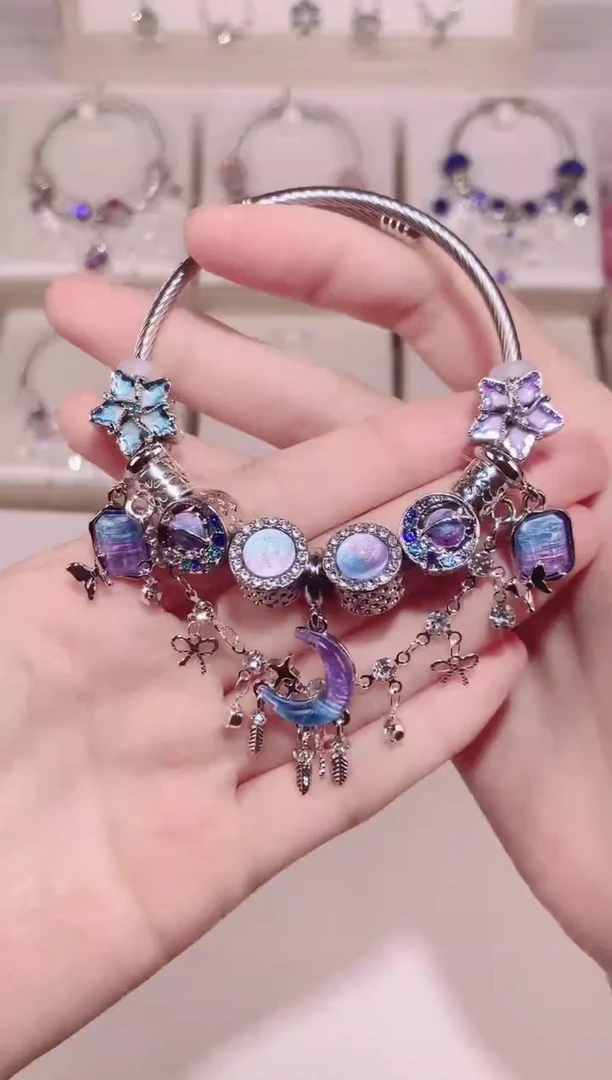 无铜合金蓝紫色设计款成品，库存1~