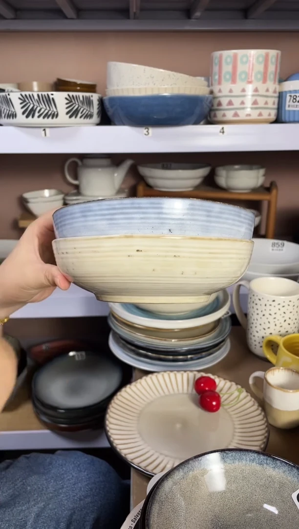 瓷微瑕（2个装）麻点螺纹深盘