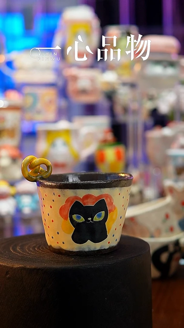 杯子瓷S542景德镇手工手绘杯子摆件