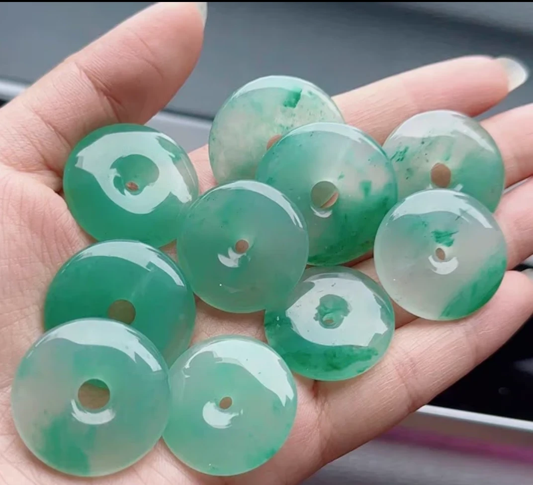 非洲翠平安扣30大尺寸飘花平安扣多样性发货