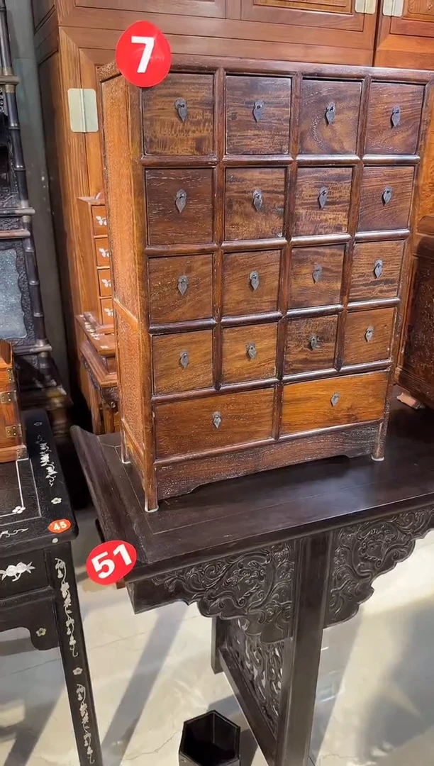 【闪购商品】木木艺缅花小药材柜1980.88888