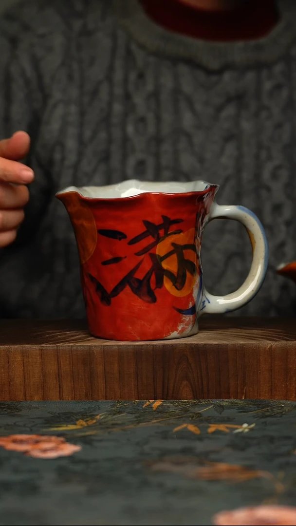 瓷片釉下彩手工手绘同款陶器