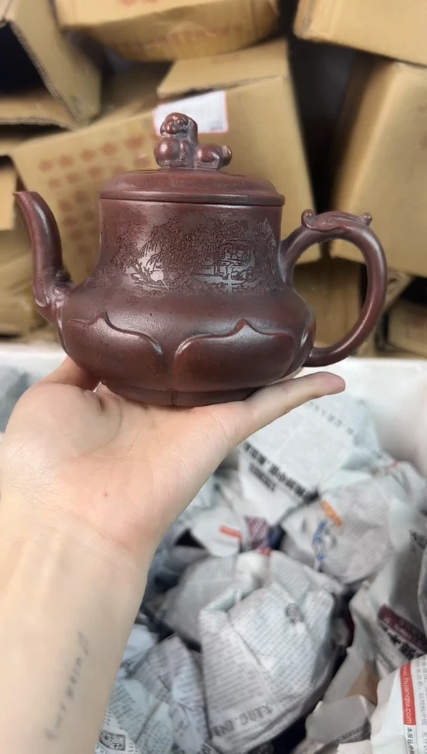 茶壶紫砂柴烧古铜泥