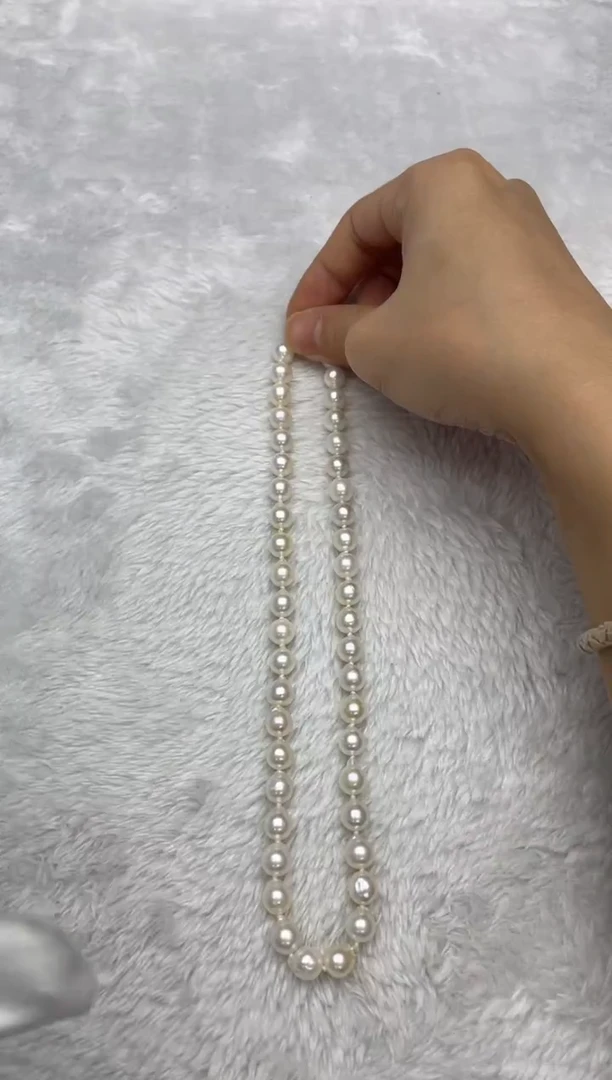 项链银S925镶嵌海水珍珠AK8-8.5mm