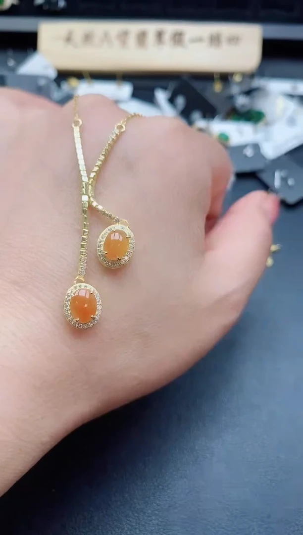 套链银S925镶嵌翡翠1