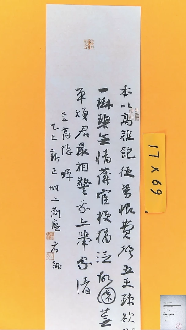 【闪购商品】书法江孝龙书法作品蝉17*69